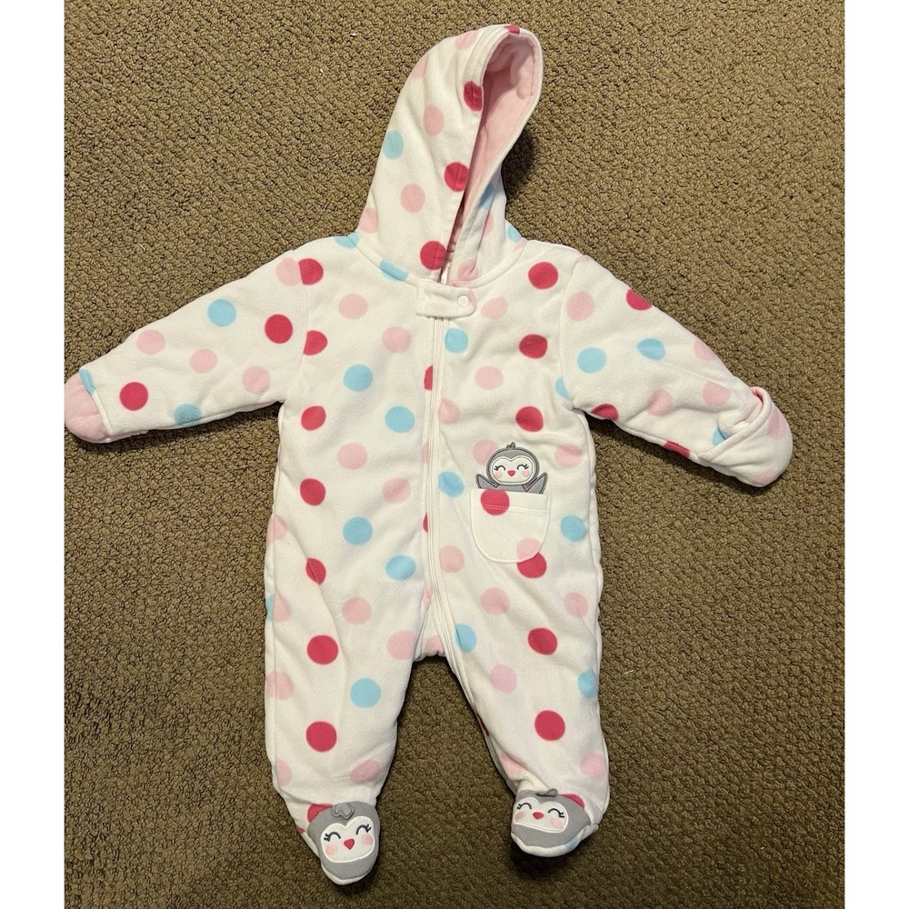 Carter's Girls Just One You Pram Jumpsuit W/ Feet Size: 6 months